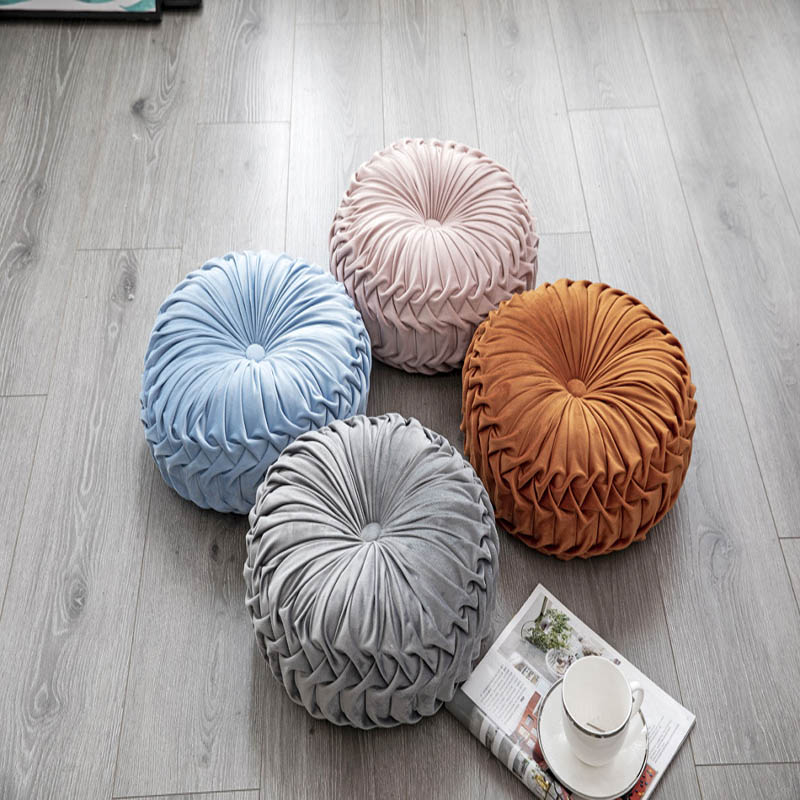 Coussin rehausseur à dossier rond en velours | Décor nordique pour fauteuil de maison, coussin pour dossier de bureau, coussin pour canapé