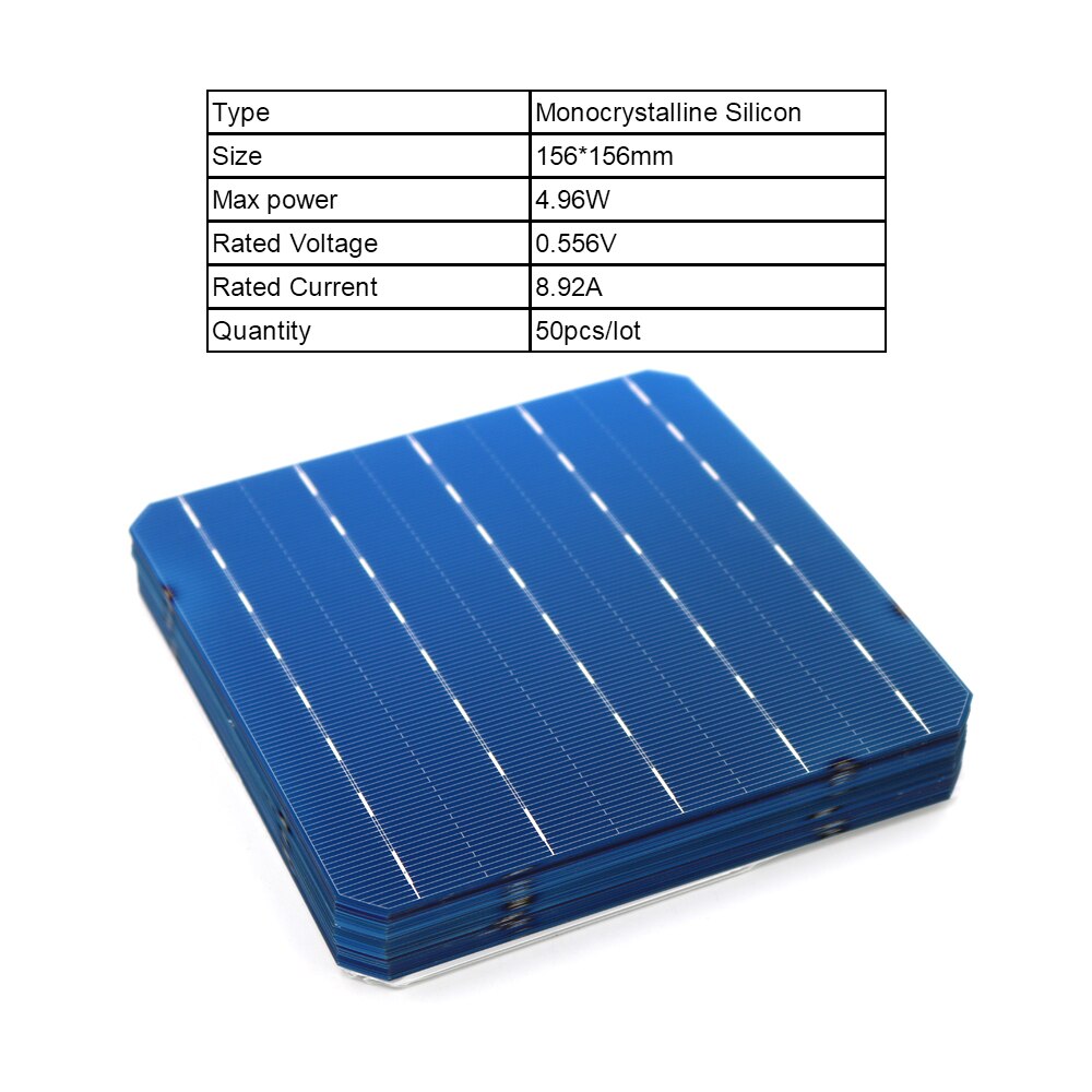 396Watt Kit DIY Solar Panel 156X156mm Monocrystall Solar Cell 400 W 6X6" 100 W Tabbing Wire Buswire Flux Pen 400 WATT Flexible