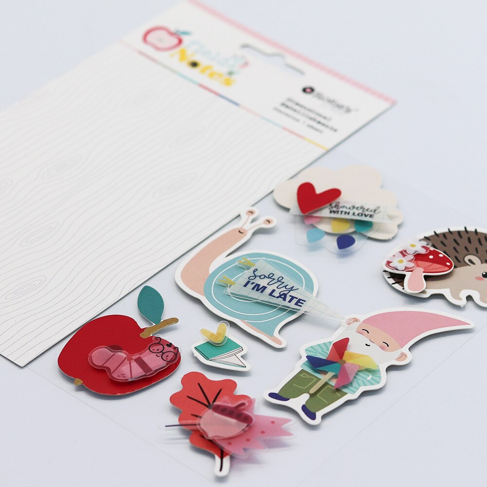 CRZCrafter Dimensional 3D Stickers Paper & Plastic Embellishments Self-Adhesive For Scrapbooking Cardmaking Journal Decorations