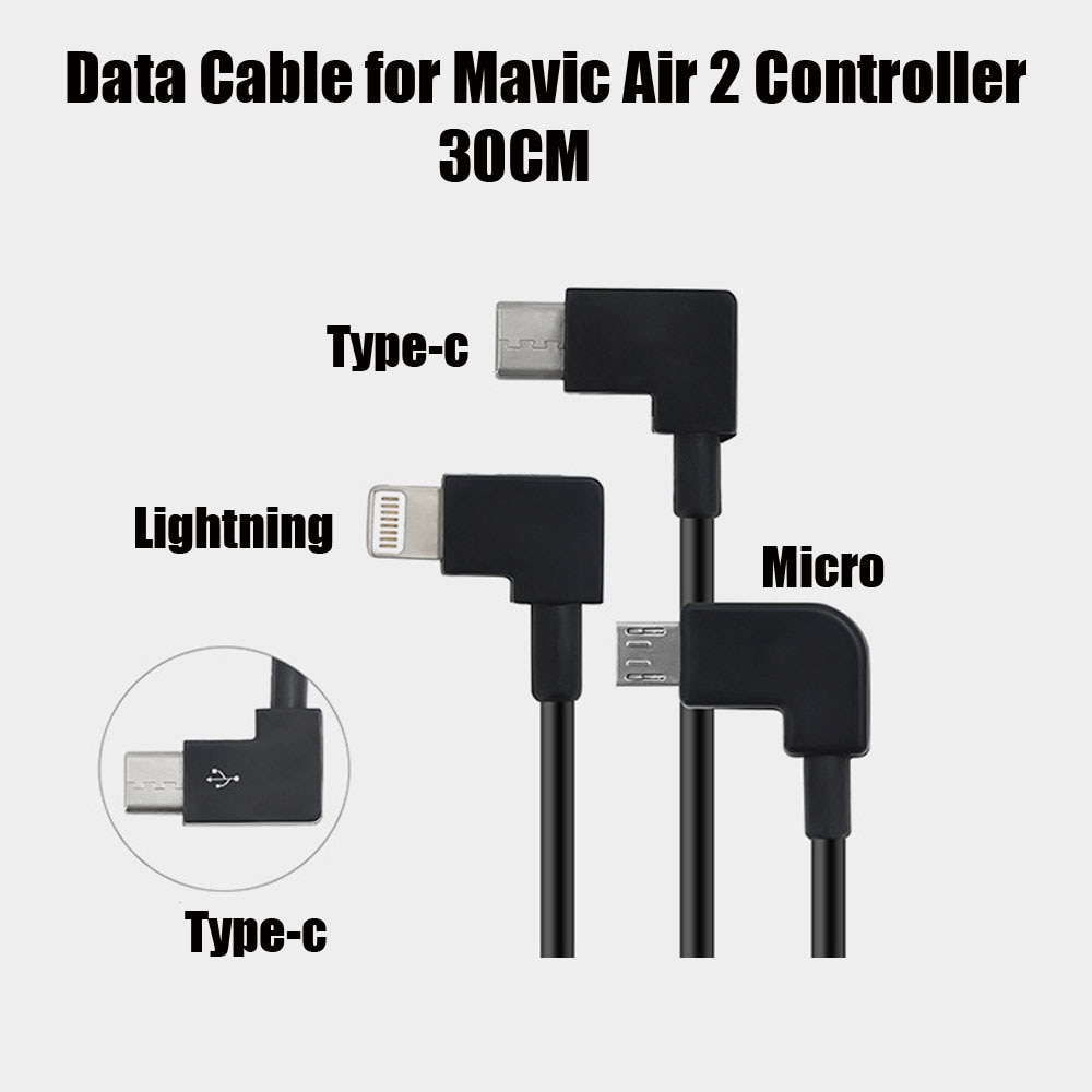 Mavic Air 2 Controller Otg Datakabel Type-C Naar Micro Usb Ios Lightning 30Cm Voor Dji Mavic air 2 Tafel Houder Data Kabels Onderdelen