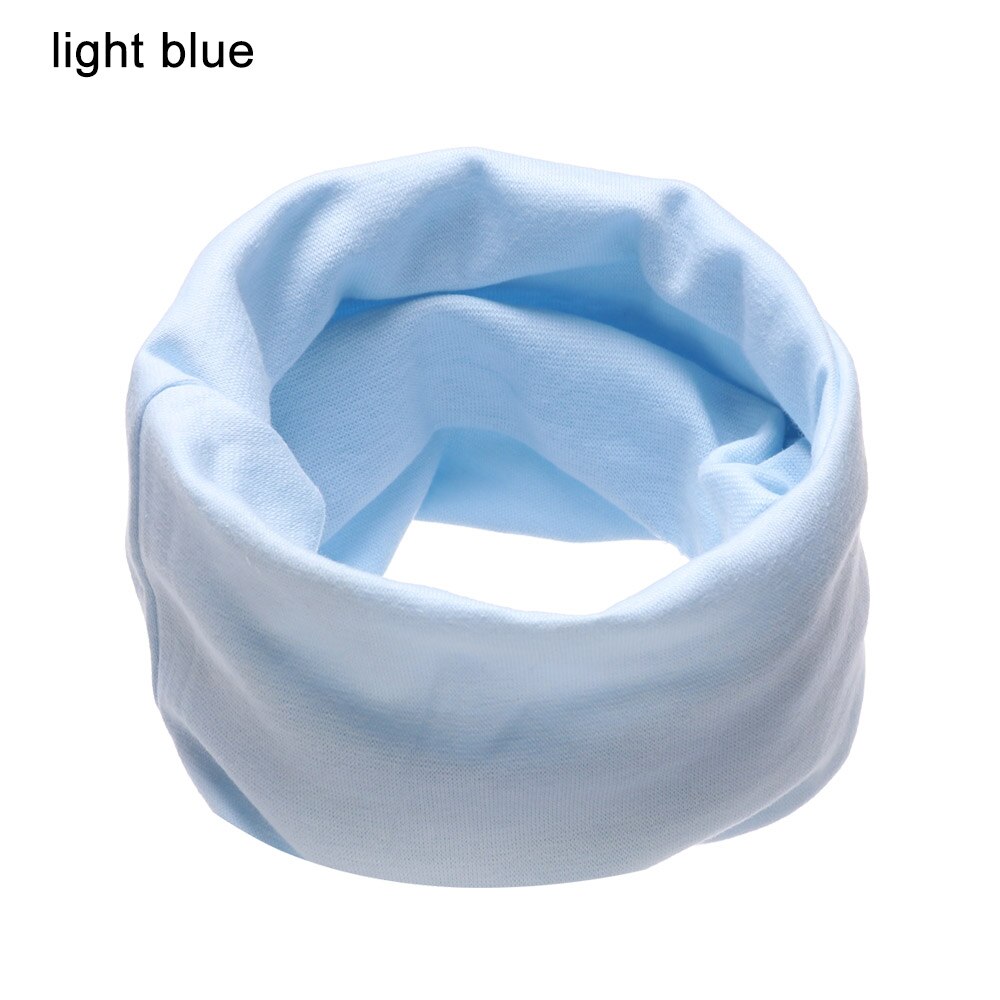 Herfst Winter Loop Sjaal voor Kinderen Jongens Meisjes Zachte Katoenen Sjaal Baby O Ring Kraag Sjaals Winddicht Warme Halsdoek: light blue