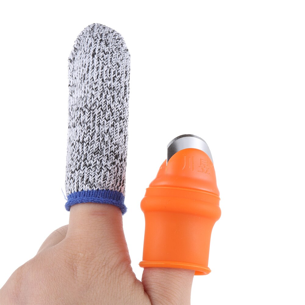 Silicone Thumb Cutter Finger Guards Snijbestendige Vinger Mouw Bean Picker Keuken Gadget Plant Picking Tool Tuin