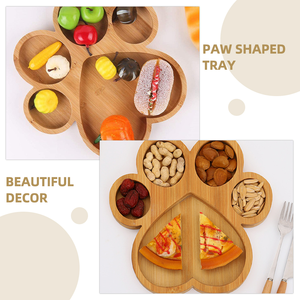 Large Bamboo Tray Platter Unique Food Serving Tray Storage Trays Bamboo Fruit Tray Snack Plate Home ganization
