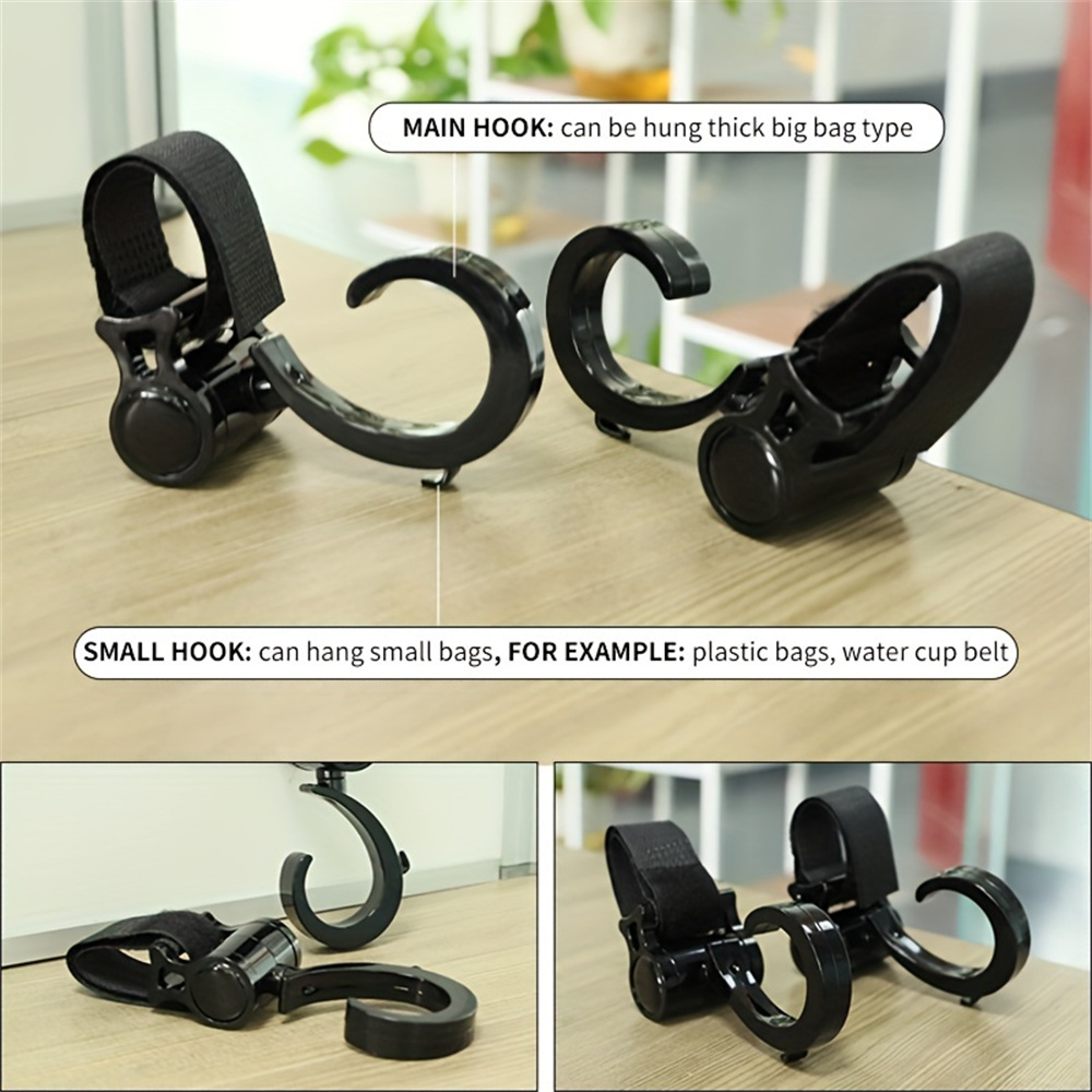 2 pcs stroller hooks baby stroller accessories shopping prop 360 degree rotating hook stroller hook for hanging