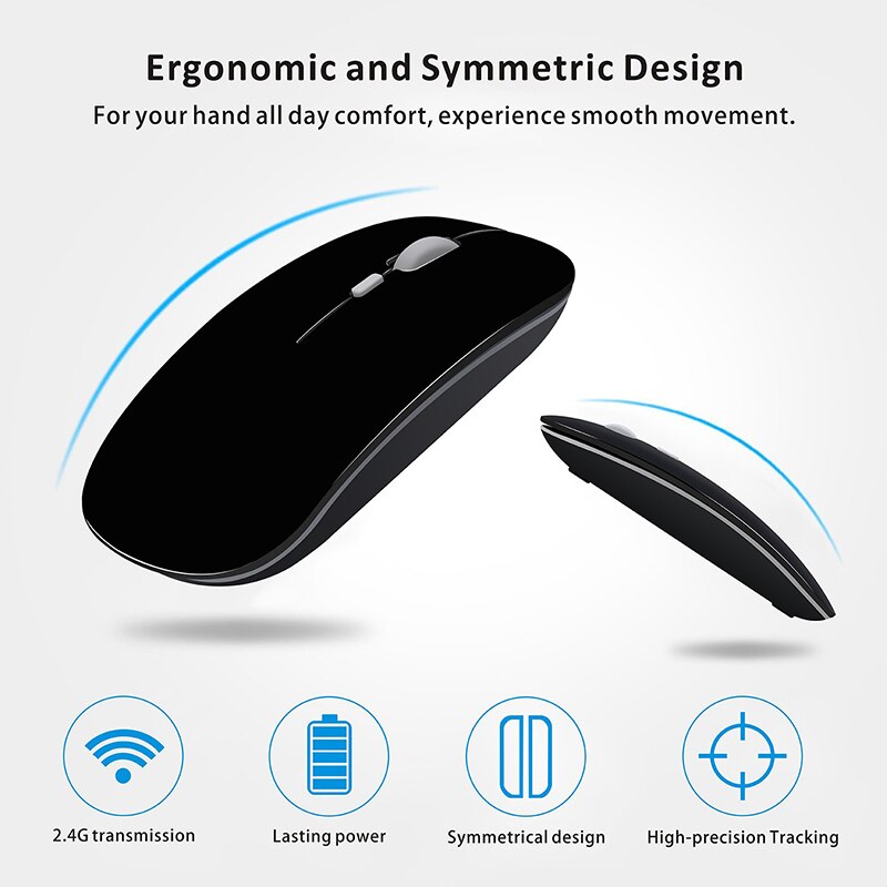 Draadloze Bluetooth Muis Draadloze Stille Computer Muis Voor Pc Laptop Mause Oplaadbare Ergonomische Muizen Optische Usb Muis