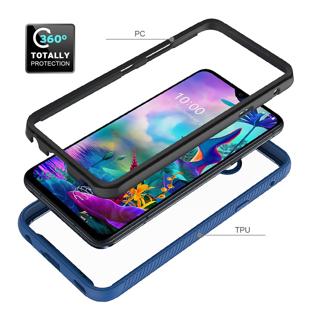 hybrid TPU/PC Himmel fallen Für LG G8X ThinQ Fundas Capa Zwei Schicht Struktur Stoßfest Kristall Klar Hülse Abdeckung für LG V50s ThinQ