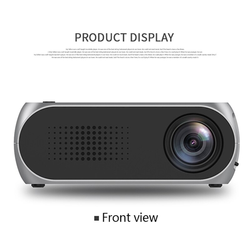 Mini Draagbare Projector 600 Lumen 3.5 Mm Audio Ondersteuning 1080P Hd Afspelen Hdmi Usb Projector Home Media speler (Us Plug