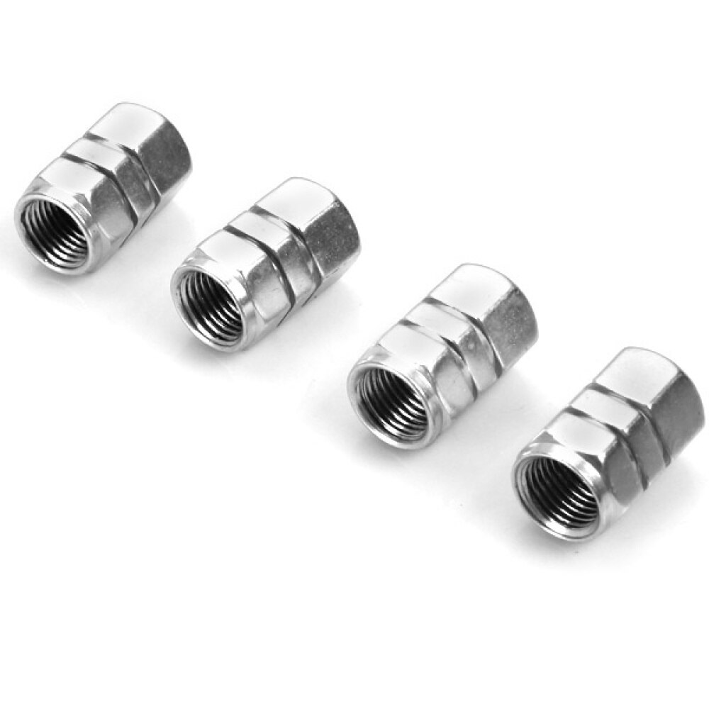 4 Stuks Universele Wiel Tire Air Dust Stem Caps Cover Voor Auto Motor (Zilver)