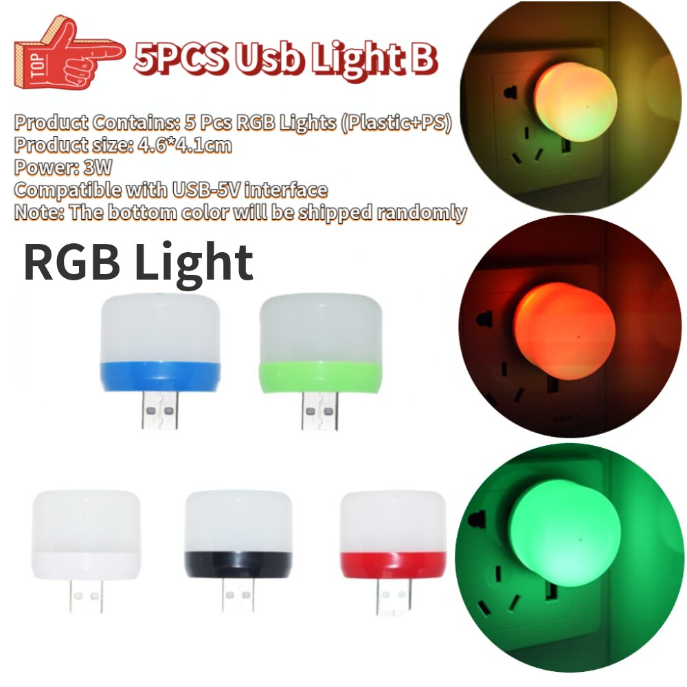 Usb Plug Lamp Computer Mobiele Power Opladen Mini Boek Lampen Led Oogbescherming Leeslamp Kleine Ronde Night Lights: B2