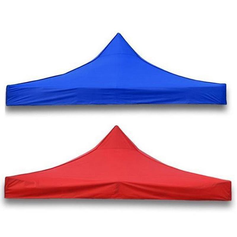 3m * 3m impermeable sombra de sol Pop jardín carpa Gazebo dosel marquesina exterior mercado sombra playa azul/rojo Tienda