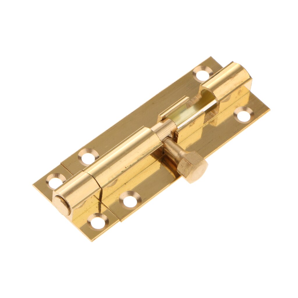 Brass Door Slide Catch Lock Bolt Latch Barrel Home Safety Hardware With Screws