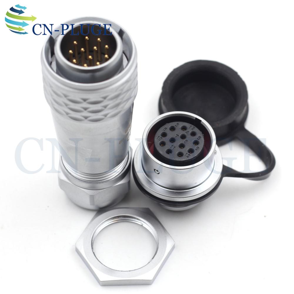 Waterproof 12 pin Automotive Wire Connector WEIPU SF20 Series 20mm Circular Panel Mount Connector Male Plug & Female Socket IP67