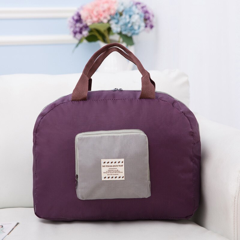 Duffel bag bolsa de aeronave coreana, bolsa de náilon portátil para armazenamento de um ombro, à prova d&#39;água e grande capacidade de viagem: purple