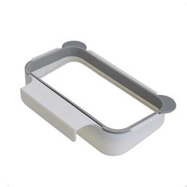 Armadio porta posteriore appeso cestino stoccaggio cucina immondizia sacchetto della spazzatura può titolare appeso armadio da cucina cestino Orgnizer: 4