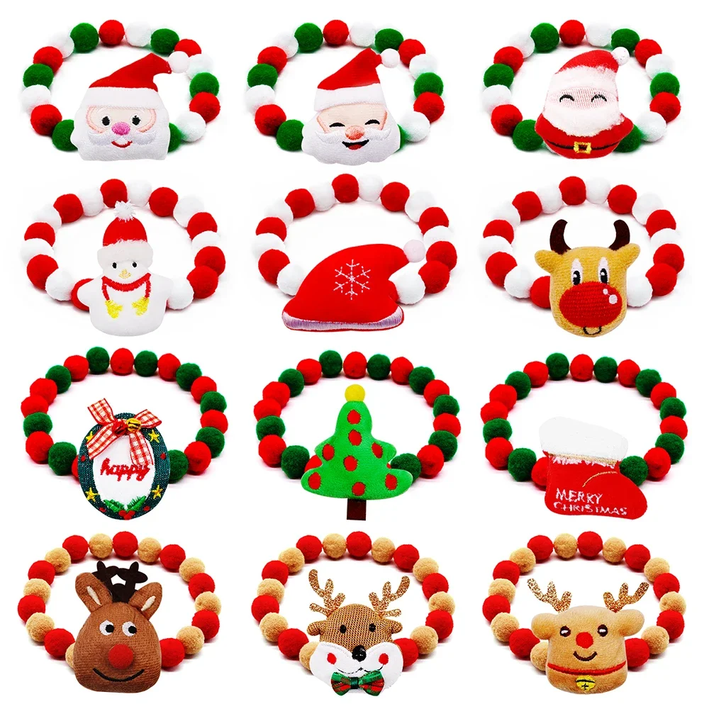 20 piezas Collar de perro, Collar de Navidad para perro, pajaritas para perro pequeño, Collar de pajarita para gato, accesorios de aseo para perros de Navidad, suministros para mascotas