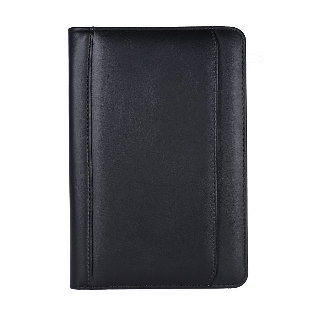 Portafolio de negocios portátil, carpeta Padfolio, estuche para documentos, organizador A5 de cuero PU con tarjetero