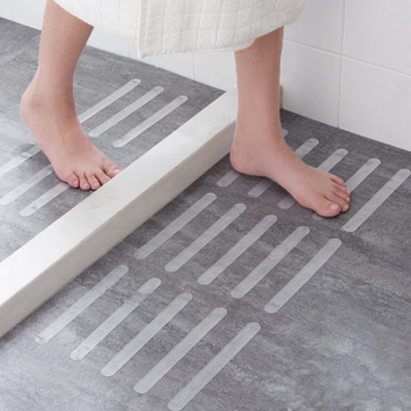 Adesivos anti-deslizamento para banheira, tiras de segurança para banho, transparente, antiderrapante, para banheiras e escadas, 5 peças pisos