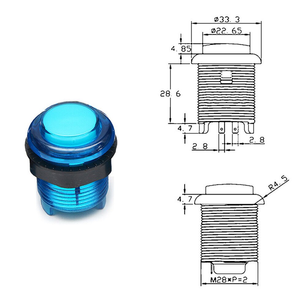 Kit de Joystick de Arcade PARA 2 JUGADORES, Juego de piezas de juego de Arcade con 20 botones LED y 2 Joysticks codificador