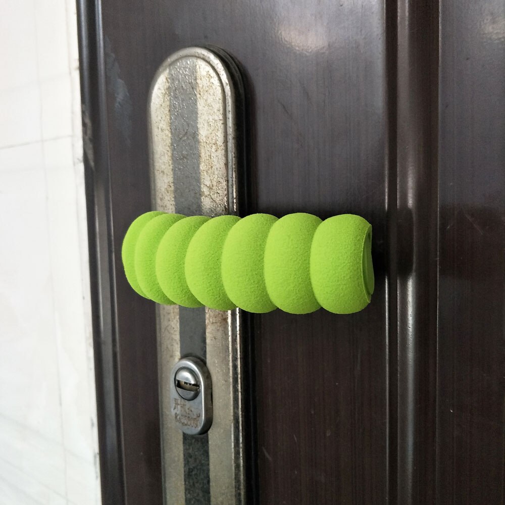 Protecteur de bouton de poignée de porte | Protection de sécurité pour bébé, sans statique, couvre-poussière élastique, fournitures domestiques: green
