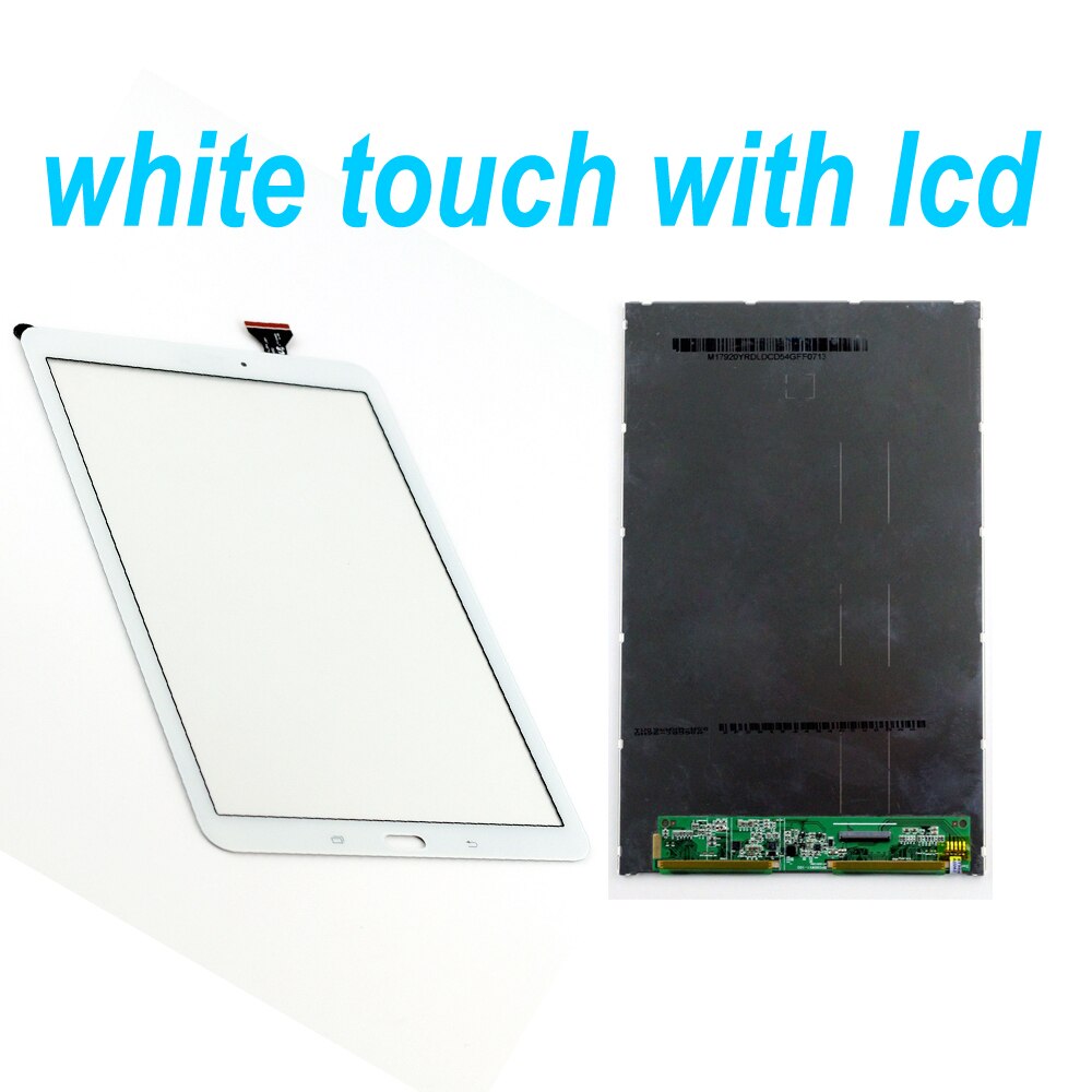 For Samsung Galaxy Tab E SM-T560 T560 T561 LCD Display With Touch Screen Panel Digitizer Assembly: white touch with lcd