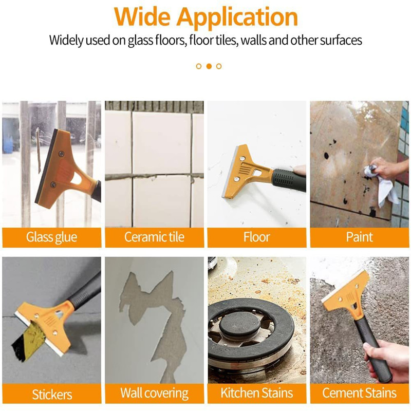 Pala para limpieza de azulejos, cuchillo, raspador de vidrio de mármol portátil duradero para costura de pared y suelo, herramientas manuales de limpieza de cemento