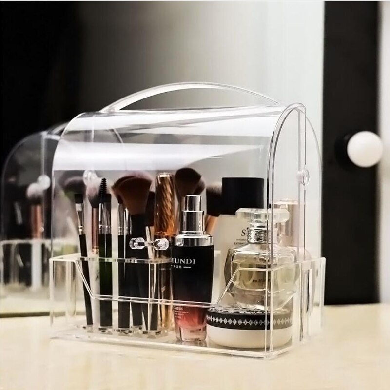 Hoge make-up organizers opbergdoos cosmetische sieraden display box case desktop make-up container dozen organizer