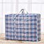 Reusable Plastic Jumbo Laundry Zipped Large Strong Shopping Home Storage Bag Large Capacity Of Bags Storage Bags Travel Bags: 50 blue