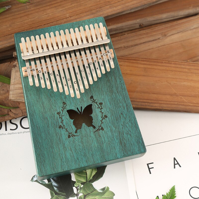 Kalimba 17 Key Piano Prachtig Muziekinstrumenten Mahonie Duim Piano Populaire Beginner Geven 1 Set Van Accessoires