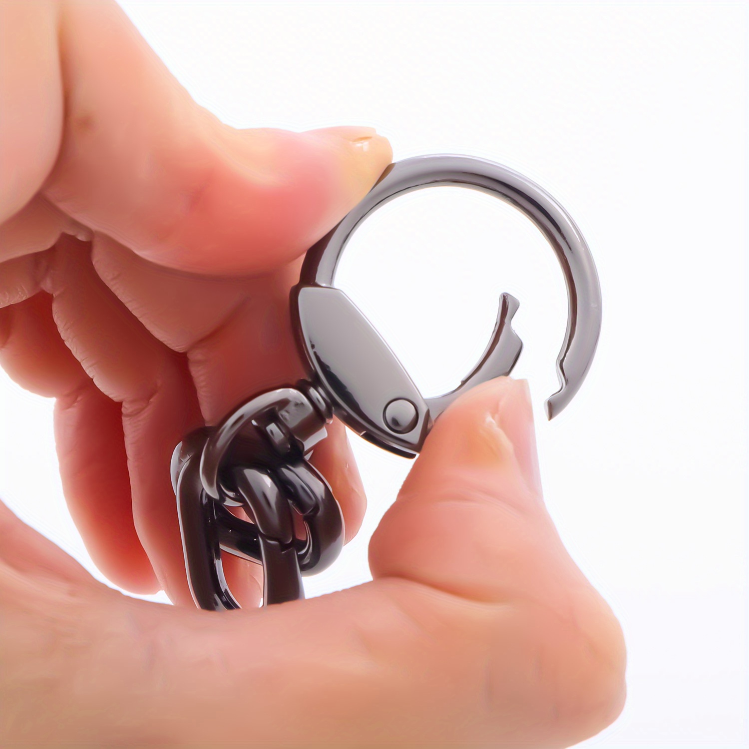 2 PCS Swivel Clasp Clip, Metal Lobster Claw Clasps, Swivel Clasp with Key Rings for Keychain Making, DIY Crafts