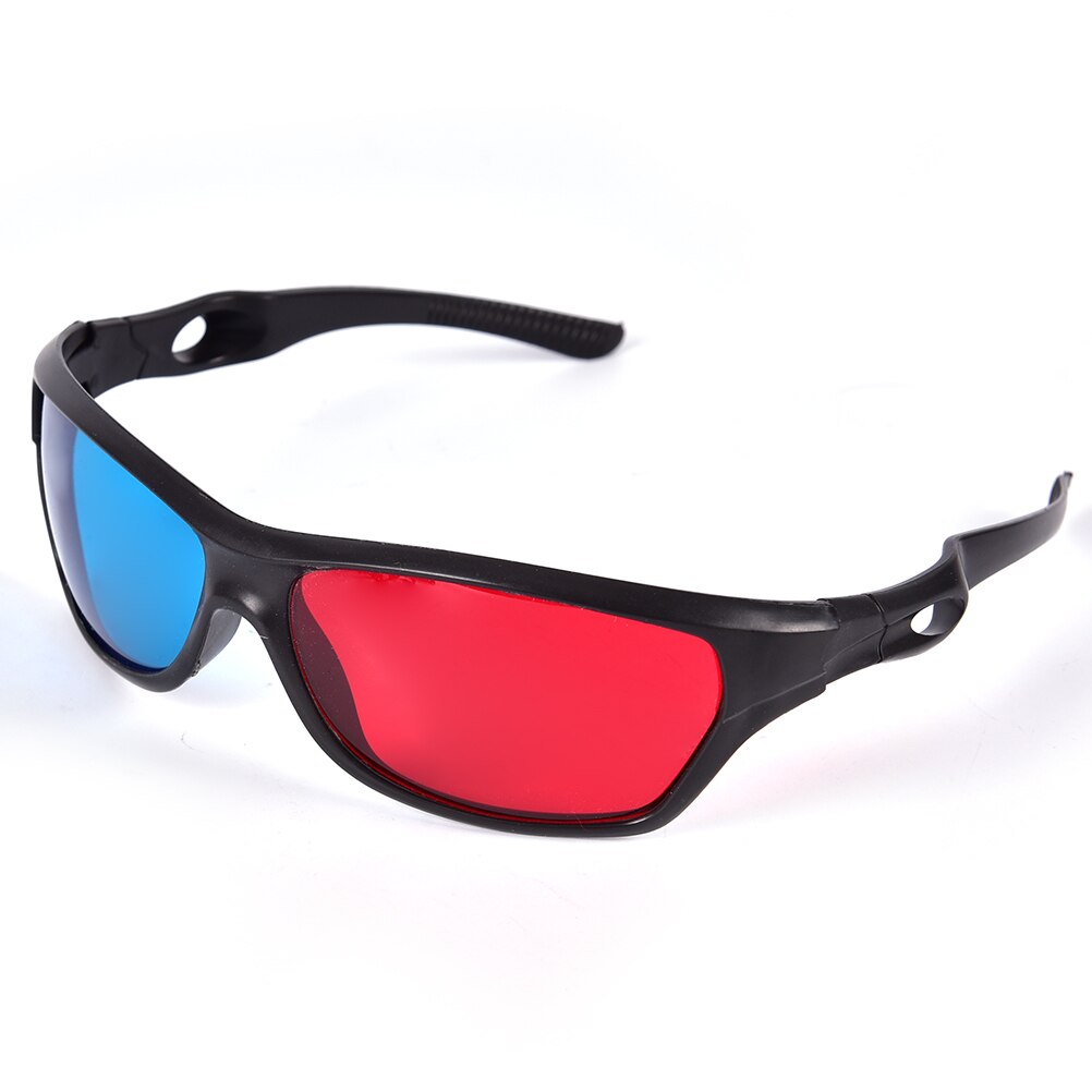 5pcs Universal Black Frame Rood Blauw Cyaan Anaglyph 3D Glazen 0.2mm Voor Movie Game DVD