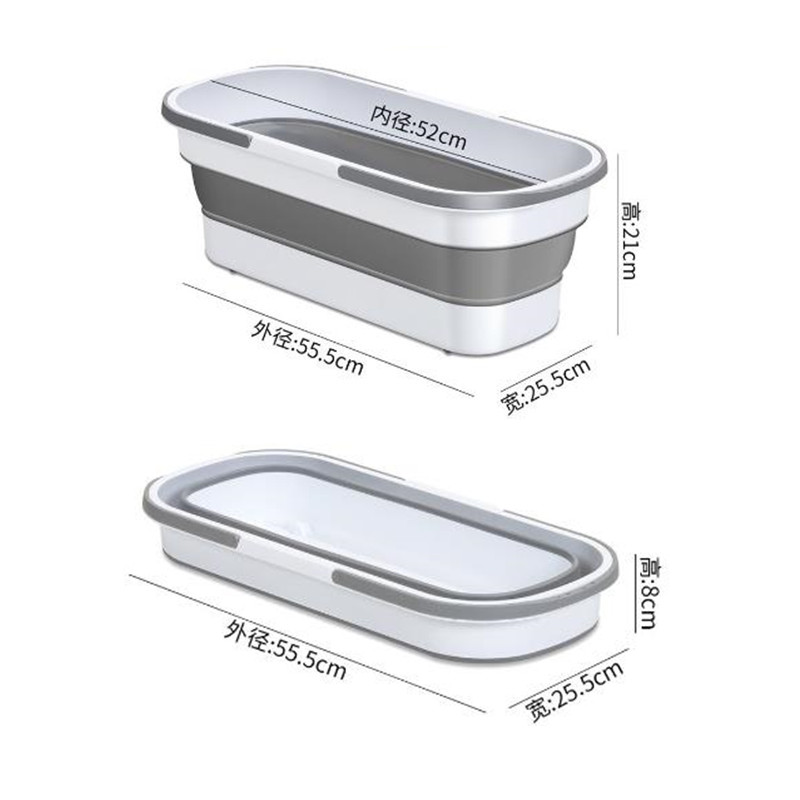 Collapsible Bucket Portable Folding Mop Bucket Silicone Bucket with Wheels and Handles Multi-Purpose Bucket Home Clean Accessory