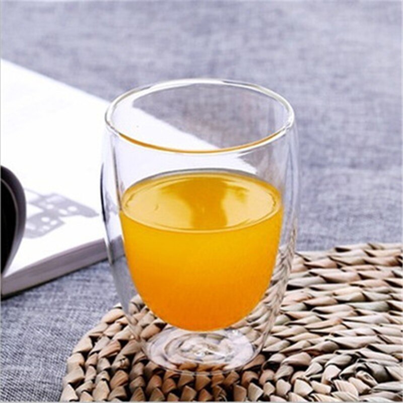 Double Wall Cup Coffee Glass Tea Mug Insulated Mugs Espresso Cups Safe Convenient Wine Beer Glass As for friend