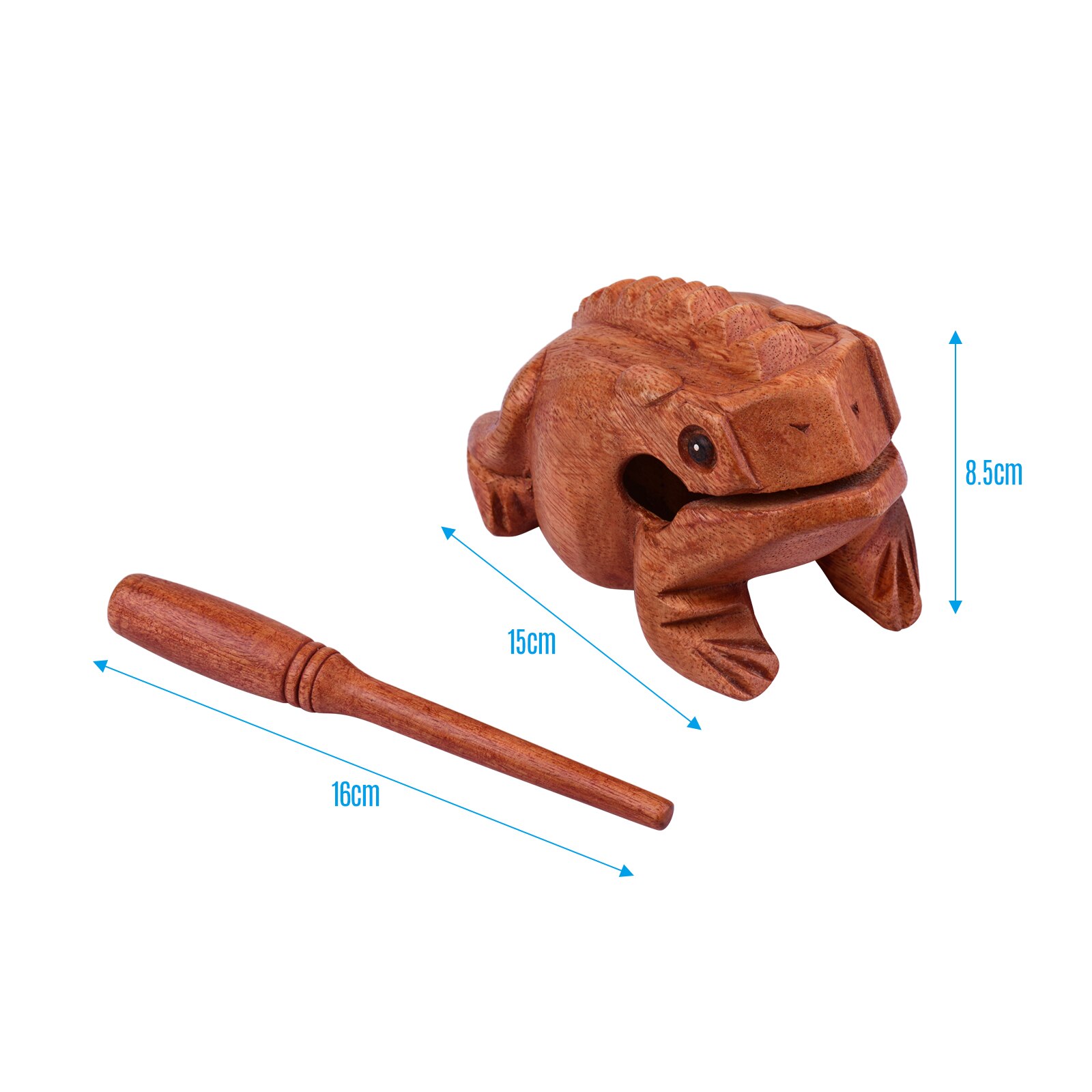 Muslady Große Frosch Guiro Raspel Frosch Klang Hersteller Um 6 Zoll Lange Massivholz Material Musical Schlagzeug Instrument