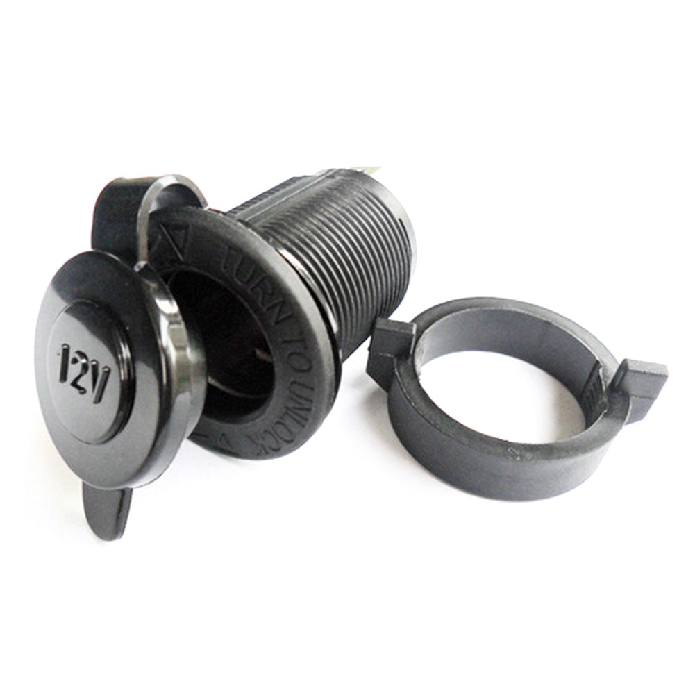 12V Voiture Étanche Prise De Courant Prise de courant Moto Voiture Bateau Tracteur Accessoire De Voiture-style Couleur Noire