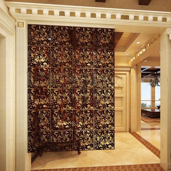 Stickers Hollow-Out Hanging Screen Hollow Shield Room Divider 3 Color Curtain Wall Home