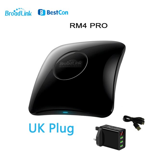 Broadlink rm4 pro/bestcon rm4c mini automação residencial inteligente wifi ir rf controle remoto inteligente universal trabalho com alexa: UK RM4 pro