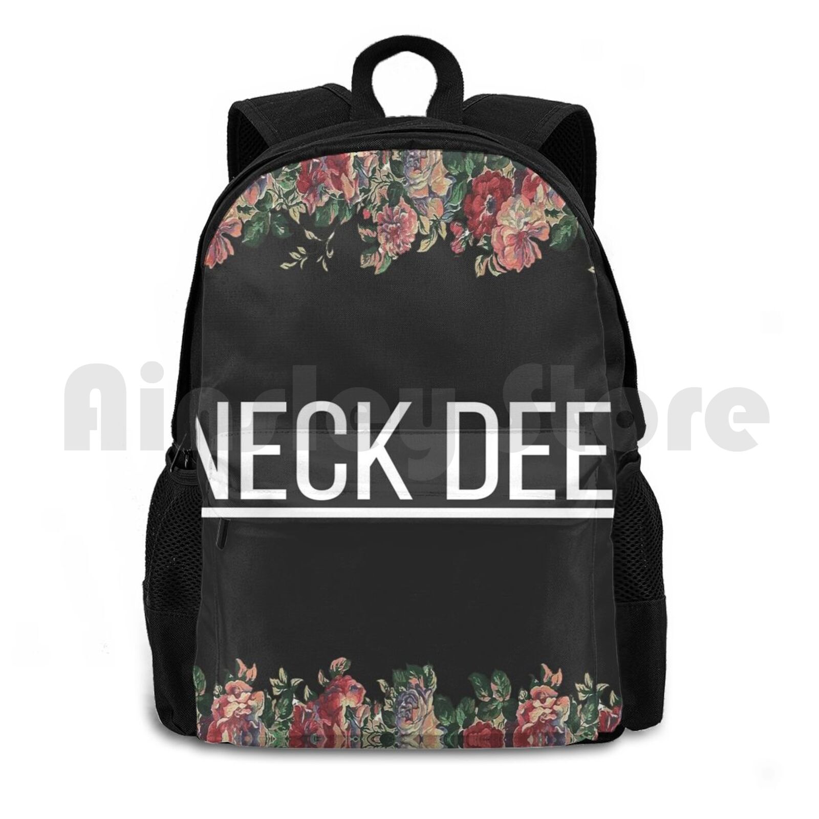 Neck Deep Floral Flag Outdoor Hiking Backpack Waterproof Camping Travel Hopeless Records Pop Punk Neck Deep Lnotgy Punk Tpatp: Backpack-Black