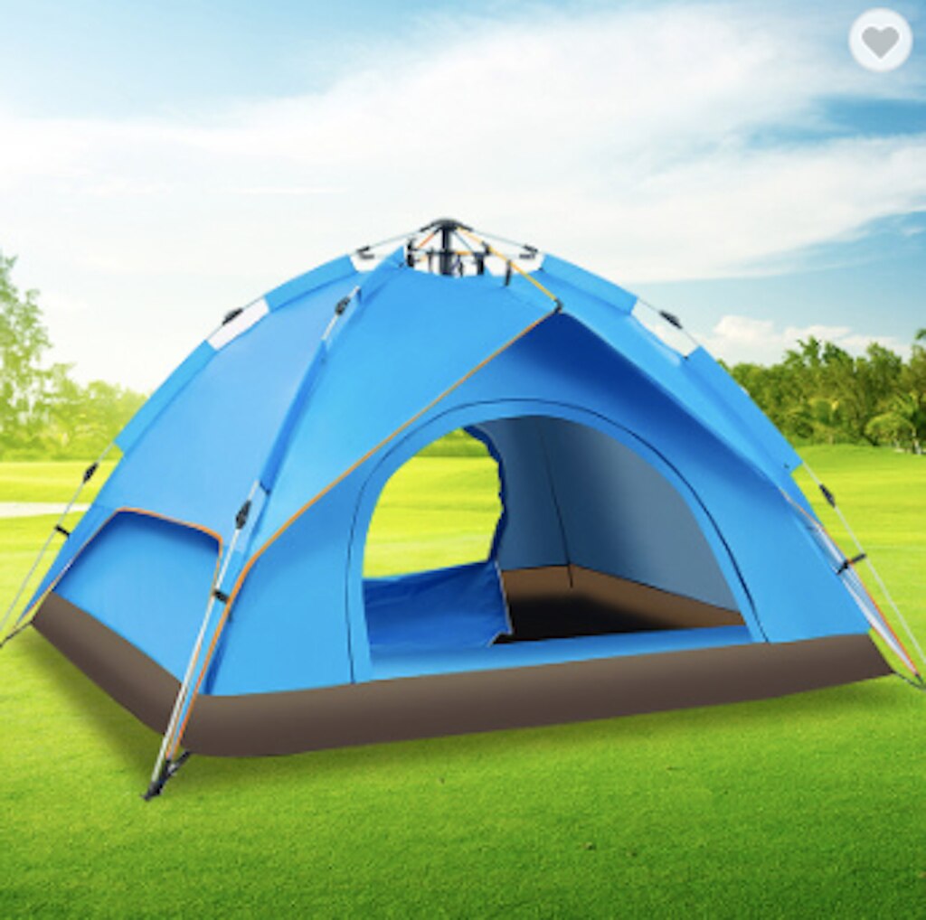 Two-person outdoor portable double-decker waterproof camping beach tent