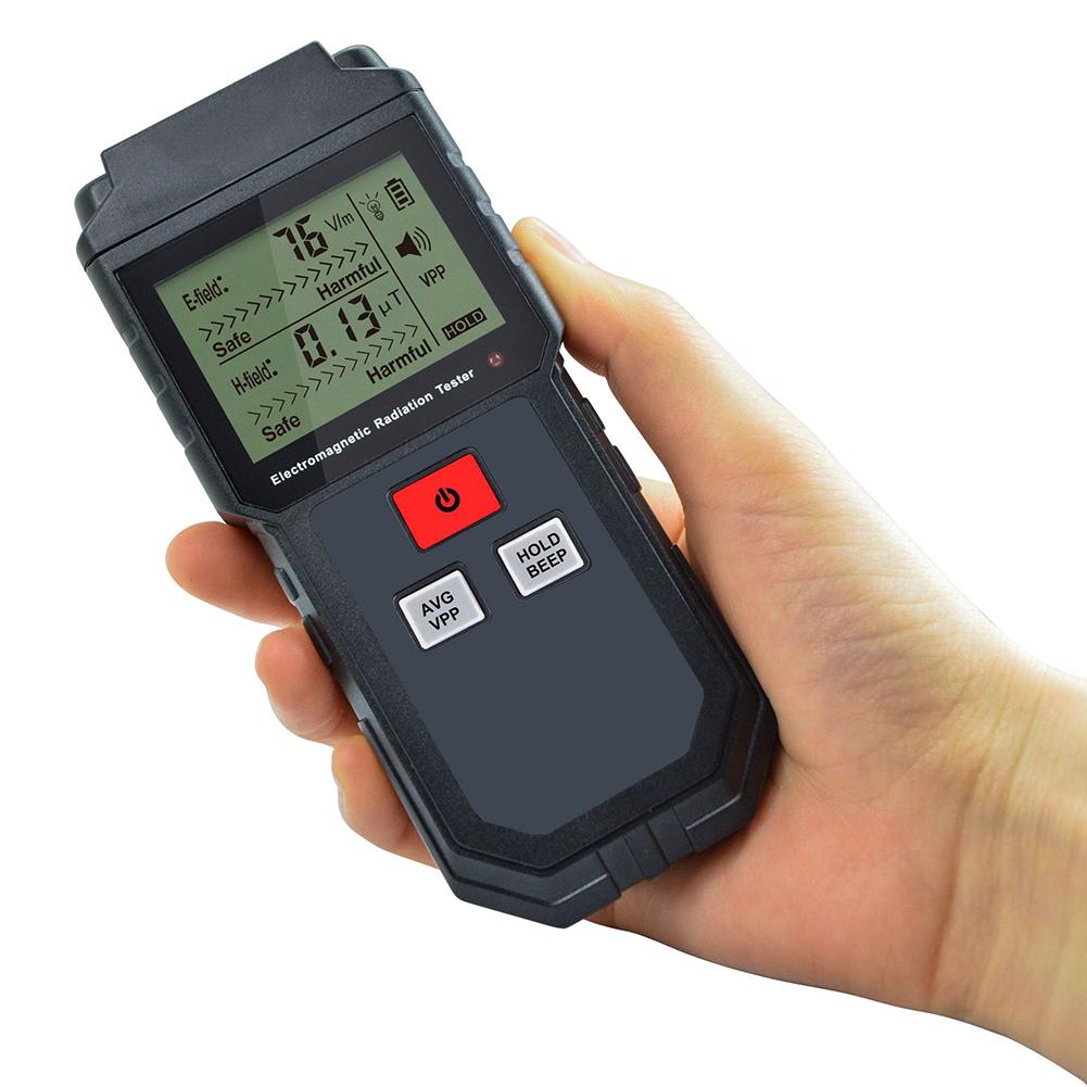 Elektromagnetisk feltstrålingstester emf meter håndholdt tæller digital dosimeter lcd detektormåling til computertelefon