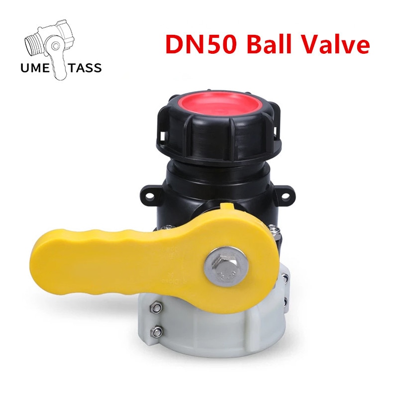 Plastic DN50 Ball Valve 1000L IBC tank valve Adapter