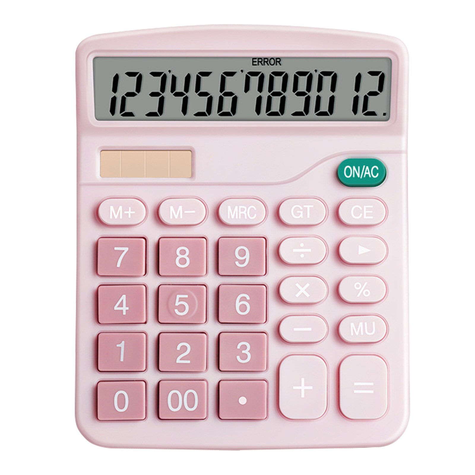 Digitale Wetenschappelijke Rekenmachine 12 Digit Desktop Basic Calculato Dual-Power Met Grote Lcd Display Voor Shool Bedrijf Pk Bu: Roze