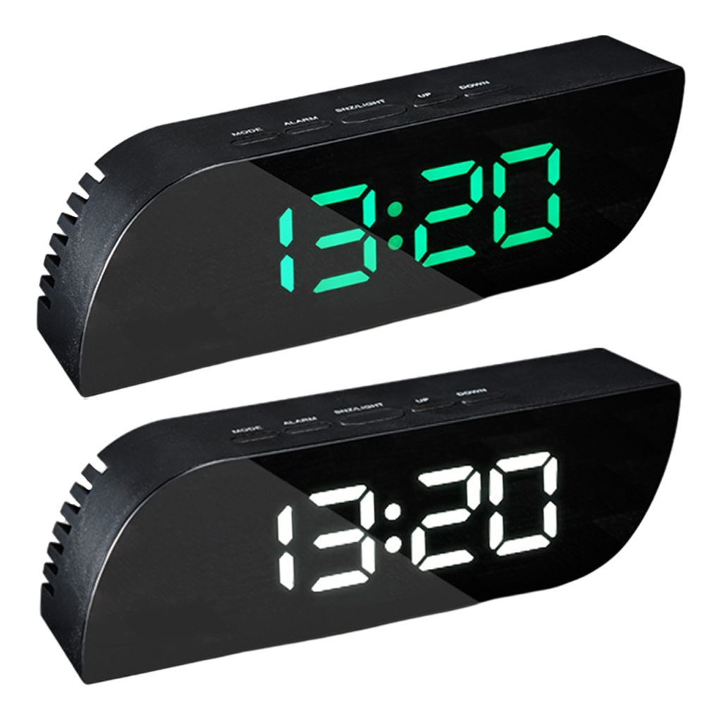 Digitale Klok Tafel Klok Snooze Alarm Stille Spiegel Klok Student Desktop Led Klok Elektronische Klok Voor Kinderen