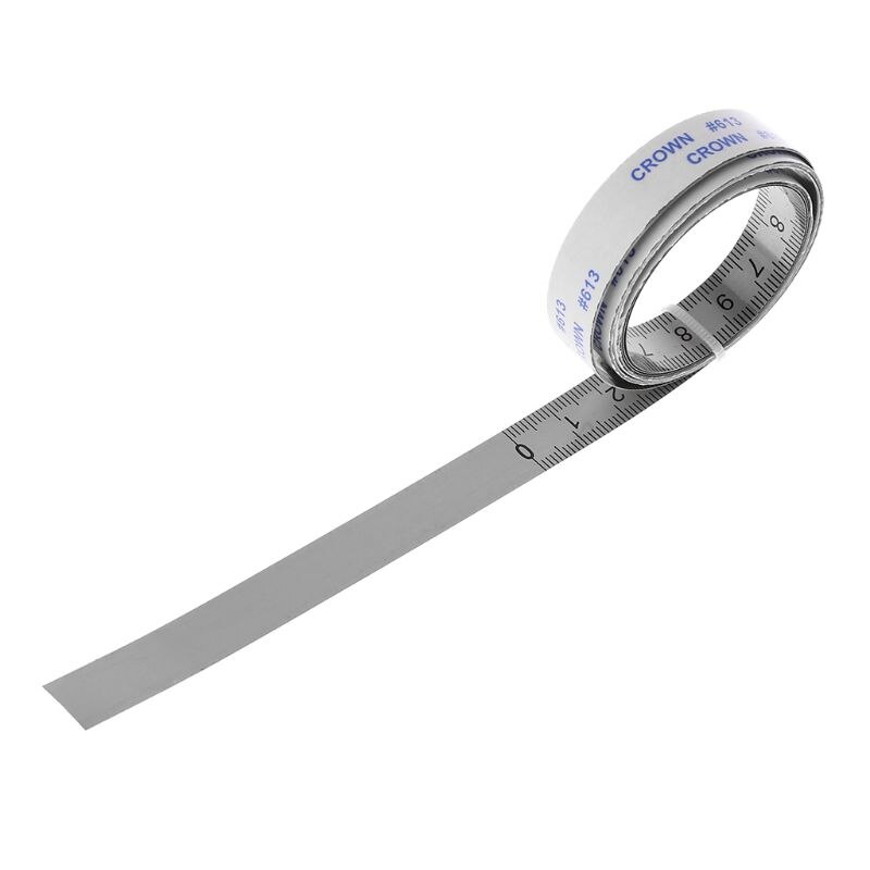 Self-Adhesive Measuring Tape with Adhesive Backing, Left To Right Reading, Right To Left, Middle to both sides, Stainless Steel