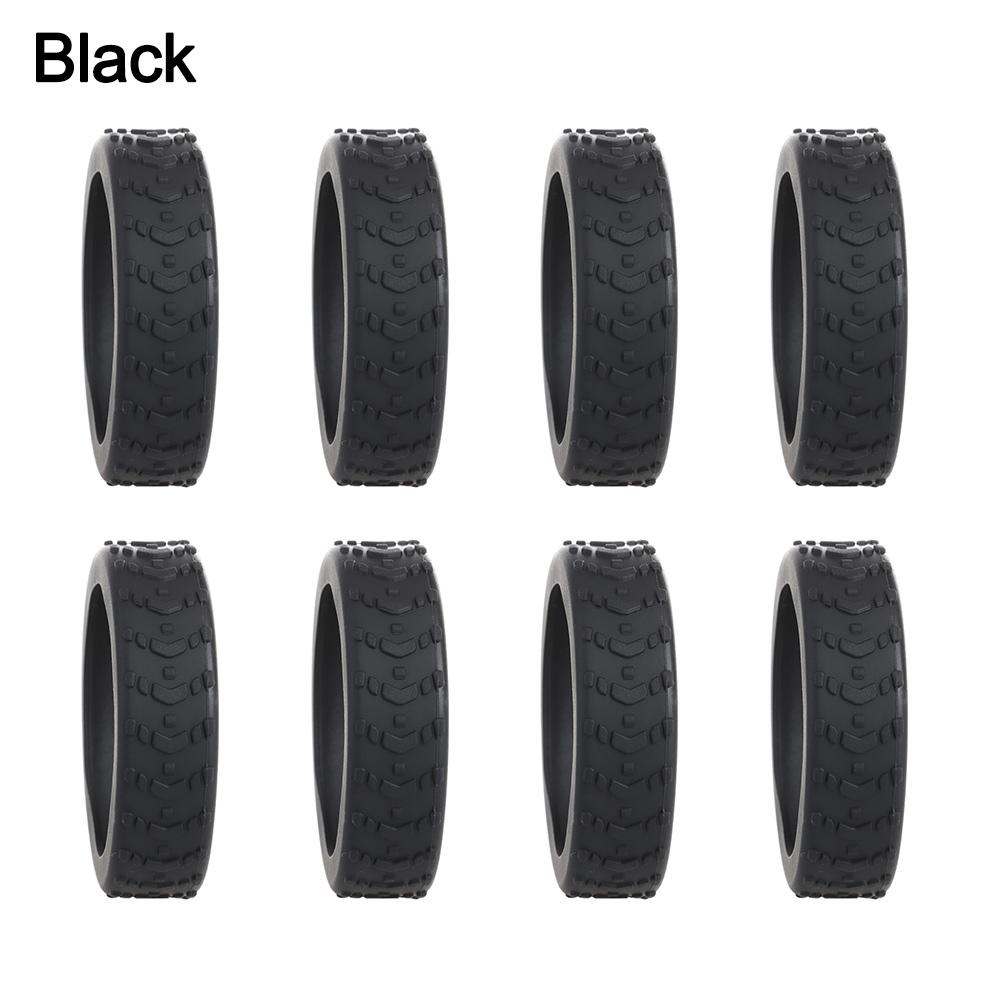 8pcs Travel Luggage Caster Shoes Silicone Suitcase Wheels Protection Cover Reduce Noise Trolley Box Casters Cover: Rose Gold