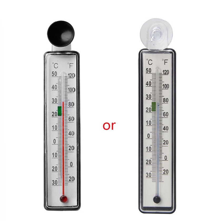 1Pcs Aquarium Fish Tank Thermometer Glas Meter Water Temperatuurmeter Zuignap Waterdicht Aquarium Thermometer