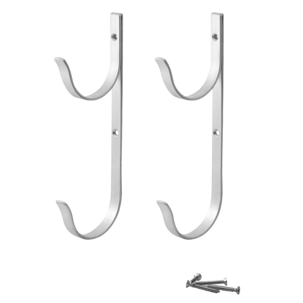 2PC Swimming Pool Pole Hook Advanced Aluminum Bracket Set Aluminum bracket F@