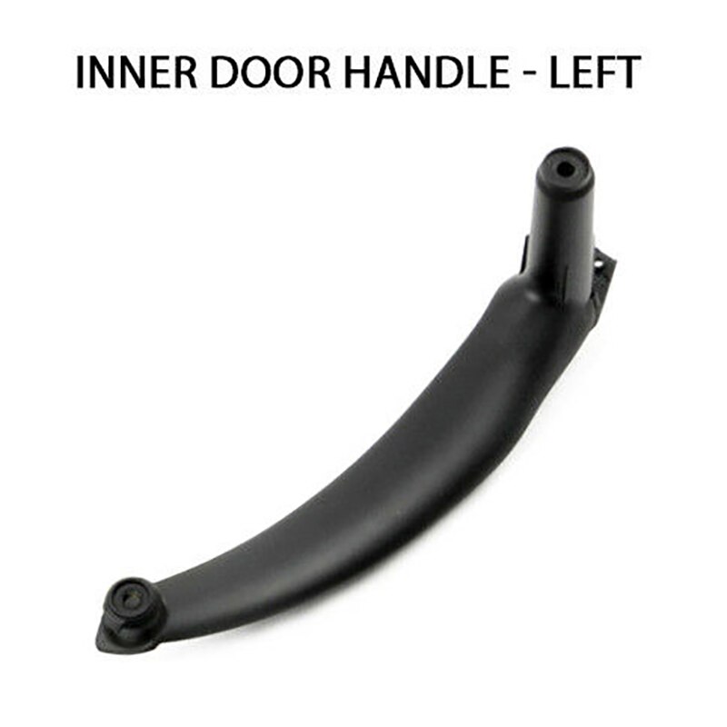 Reposabrazos para puerta interior de coche, cubierta embellecedora de tirar, gris, marrón, negro, Beige, para BMW E70, X5, E71, E72, X6, 2006: Left Black