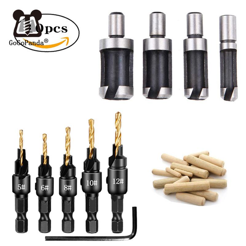 Woodworking Countersunk Drill Set With Hexagonal Handle