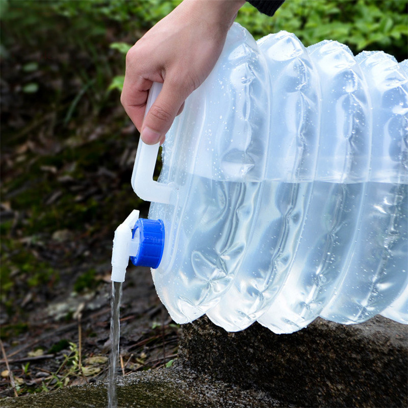 Bærbar udendørs bil camping plast folde spand pe komprimering udvidelse flaske kedel foldbar sammenklappelig vand spand