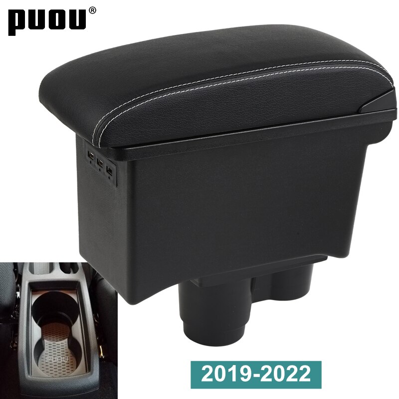 Pour Renault Dacia Duster 2 3 Boîte D&#39;accoudoir Automatique du Coffre De Rangement De la Console Centrale Double Voiture Accessoires USB Rétractable